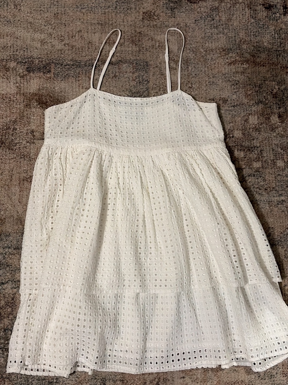 Urban Outfitters White Eyelet Mini Sundress